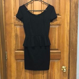 Black peplum dress